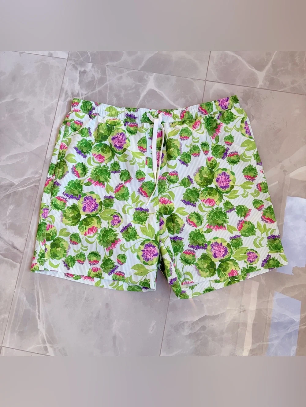 MOTT50 Men’s Swim Trunks Violetta Tropical Floral Board Short XL UPF50+ like new